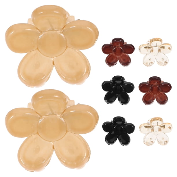 8pcs mini clips de cabello de flores elegantes clips pequeños de garras para niñas para niñas mujeres