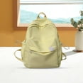 thumbnail image 4 of Otqutp Student Bag Female Pure Color Simple Leisure Shoulder Bag Campus Backpack for Women's Casual Traveling Hiking(Yellow,One Size), 4 of 4