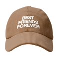 thumbnail image 2 of Best The Friends Forever Corduroy Baseball Cap Classic Adjustable Sport Dad Hat Stylish Plain Trucker Casquette Hat for Men Women, 2 of 5