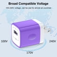 thumbnail image 4 of Charger Block Fast Charging,HopePow 4Pack USB Wall Charger Adapter Plug 5V/1A Wall Charger Block Fast Charging Block Brick Base Cube Cell Phone Charger Block Usb/Type C for android Charger, 4 of 6