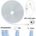 thumbnail image 2 of Gostoto 12V DC 1/3/5/10M Strip Silicone LED Neon Rope Flexible Light Power Adapter Chooseable Touch Switch Dimmable LED Neon Strip Light for Neon Signs Bedroom Indoors Outdoors Home Garden Decor, 2 of 5