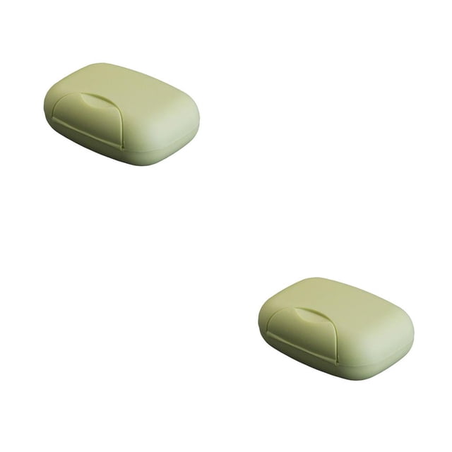 Toystoory Camping Senderismo Viajar Portátil Impermeable A prueba de polvo Mini Estuche de transporte Hogar Aseo Caja de almacenamiento Verde L 2Conjunto