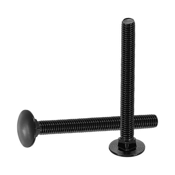 Uxcell 5Pack M6 x 60mm Stainless Steel Carriage Bolts Round Head Square Neck, Black