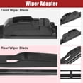thumbnail image 5 of Conjunto de 3 piezas de limpiaparabrisas delantero y trasero de 26" 20" 14" que se adapta a Ford Edge con gancho J / U negro, 5 of 5