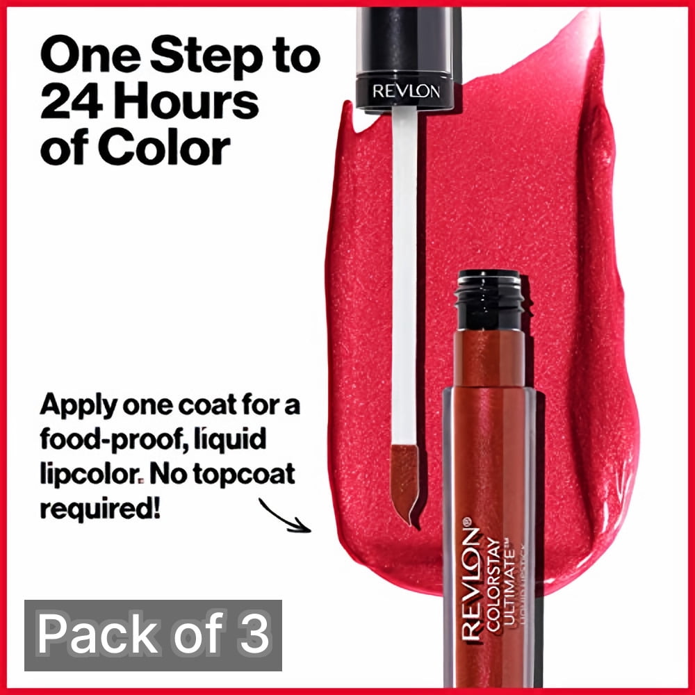 Revlon ColorStay Ultimate Liquid Lipstick, Stellar Sunrise (Pack of 3)