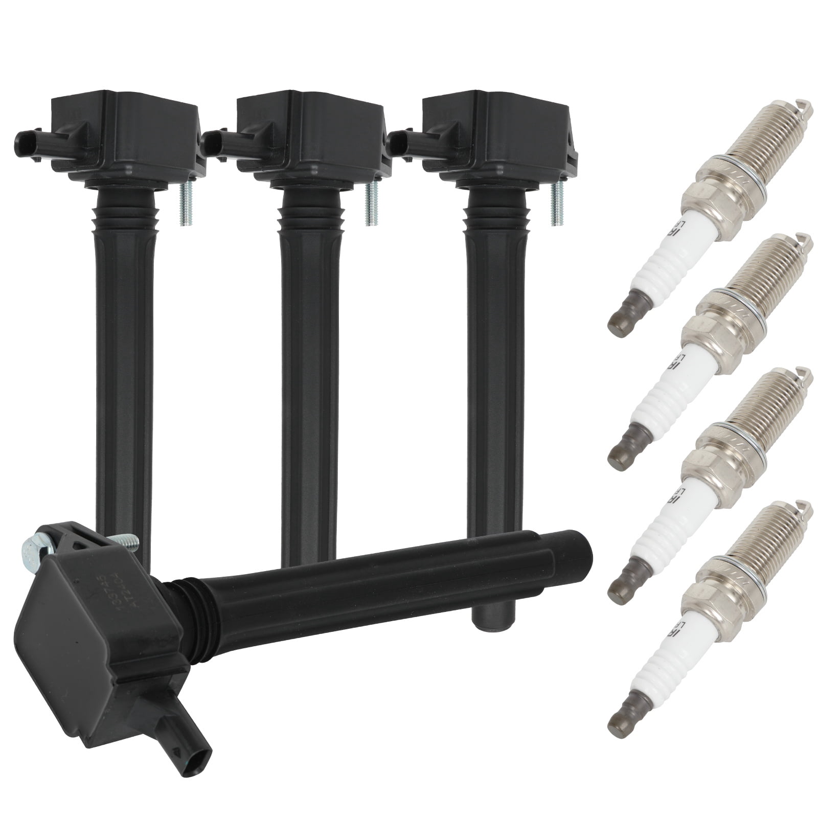 ECCPP 4 ignition coils with 4 iridium Spark Plugs,UF751,for Jeep,for Cherokee 2014-2020,Compass 2018-2020,Renegade 2015-2020 &,for Chrysler 200 & Ram ProMaster City &,for Dodge Dart,UF751 68242286AA