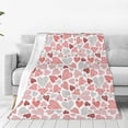 thumbnail image 1 of Balery Hand Drawn Hearts Manta de Felpa Suave y Acogedora – Cobija de Franela Aterciopelada para Cama, Lavable y Cálida para Sofá, Mascotas, Transpirable-50"x40", 1 of 7