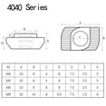 thumbnail image 2 of 30 PCS 4040 Series T Nuts,M4 T Slot Nut Hammer Head Fastener Nut Nickel Plated Carbon Steel, for 20 Series Aluminum Profile, 2 of 6