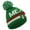 MEXICO / Green, variant on 12 inch National Flag Color Acrylic Beanie with Pom Pom - MEXICO / Green