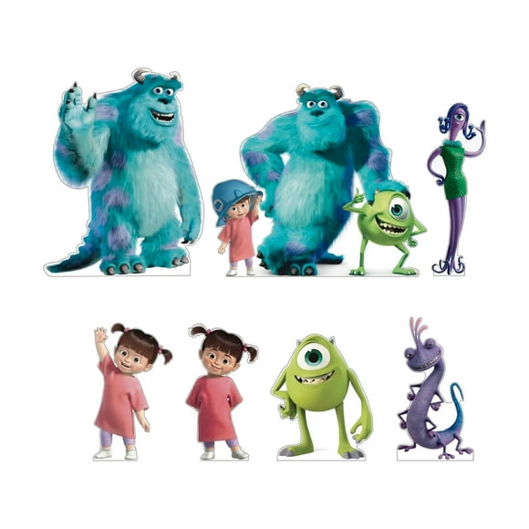 Monsters, Inc. Siluetas Decorativas con Base, Kit 7 Piezas