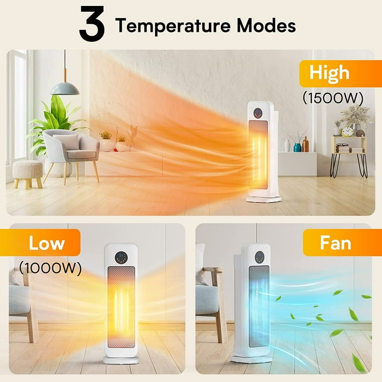 GiveBest Electric Wall Heater with WiFi and Remote Control, Floor or Wall  Mounted Heater, Large Room Coverage, 3 Heating Modes, 1500W Fast Heating