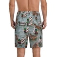 thumbnail image 4 of Lsque Mallard Ducks Swimming Mens Sleep Pajama Shorts,Short Pajama Pants, Cotton Ultra-Soft Knit-XX-Large, 4 of 9