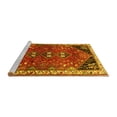 thumbnail image 2 of Ahgly Company Machine Washable Indoor Round Persian Yellow Traditional Area Rugs, 3' Round, 2 of 4