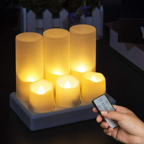 Bougies électriques LED 5 pcs avec télécommande …