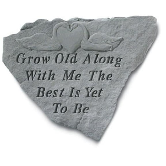 Kay Berry- Inc.  Grow Old Along With Me The Best Is Yet To Be - Memorial - 8.5 Inches x 11 Inches