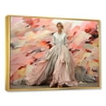 thumbnail image 2 of Designart "High Fashion Model in Pink and White" Fashion Framed Wall Art - Glam White Dior Entryway Framed Wall Art Print, 2 of 6