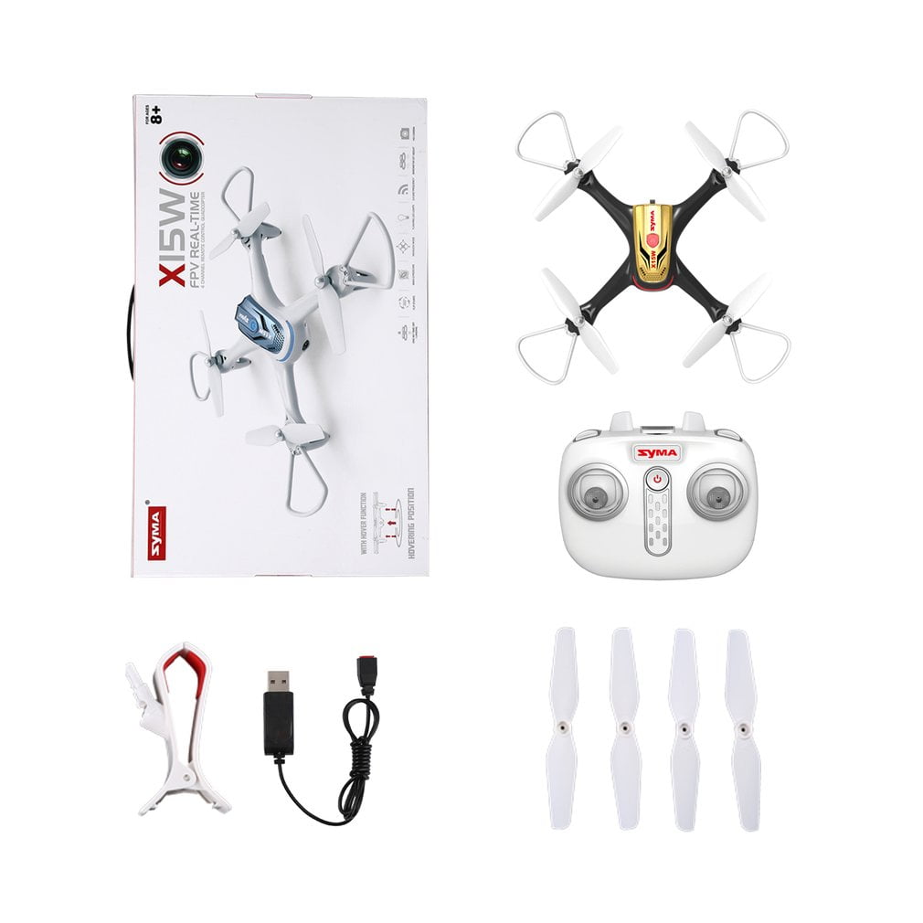 Syma X15W 4 Channel App Remote Control Quadcopter Wifi FPV Rear time Drone 0.3 MP HD Camera Headless Mode 2.4GHz RC Drone Walmart