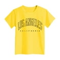 thumbnail image 4 of Zanarzt Toddler Girls Tee Shirts Girl's Graphic Print Tee Shirt Round Neck Short Sleeve T Shirts Summer Cute Tops Yellow,5-6 Years, 4 of 4