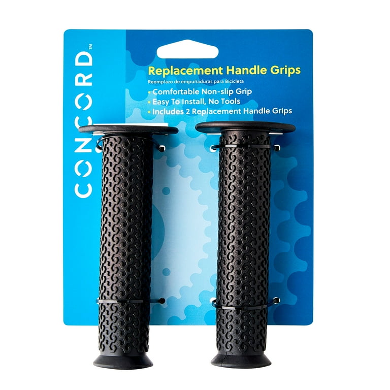 Concord Replacement Non Slip Rubber Bicycle Handlebar Grips Black