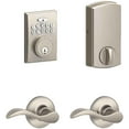 thumbnail image 2 of Seville Electronic Entrance Leverset - Satin Nickel, 2 of 2