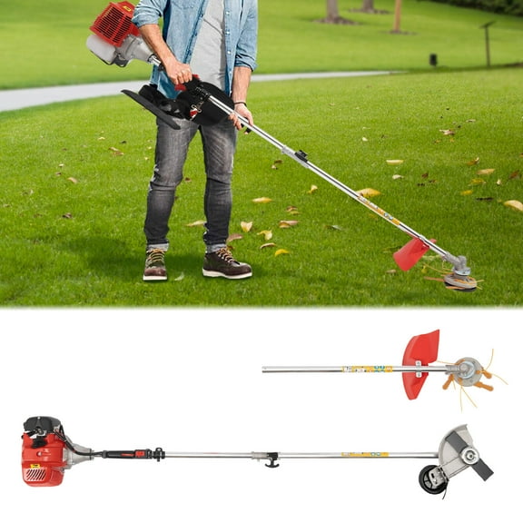 Miumaeov 43cc Weed Eater/Wacker 2-Stroke Gas Powered Lawn Edger Grass Trimmer Tools with 2 Blade Heads for Yard Garden