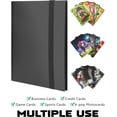 thumbnail image 4 of Card Binder, 2 Pack 9 Pockets Trading Card Binder Sports Card Binder with 20 Sheets 360 Side Loading Binder Card Binder (Black), 4 of 5