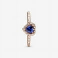 thumbnail image 3 of PANDORA Sparkling Blue Elevated Heart Ring, 3 of 6