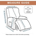 thumbnail image 5 of Stretch Recliner Slipcovers Jacquard Sofa Cover 4-Piece  Slipcover Furniture Protector Recliner Chair Cover with Storage Pocket for Living Room Blue, 5 of 13