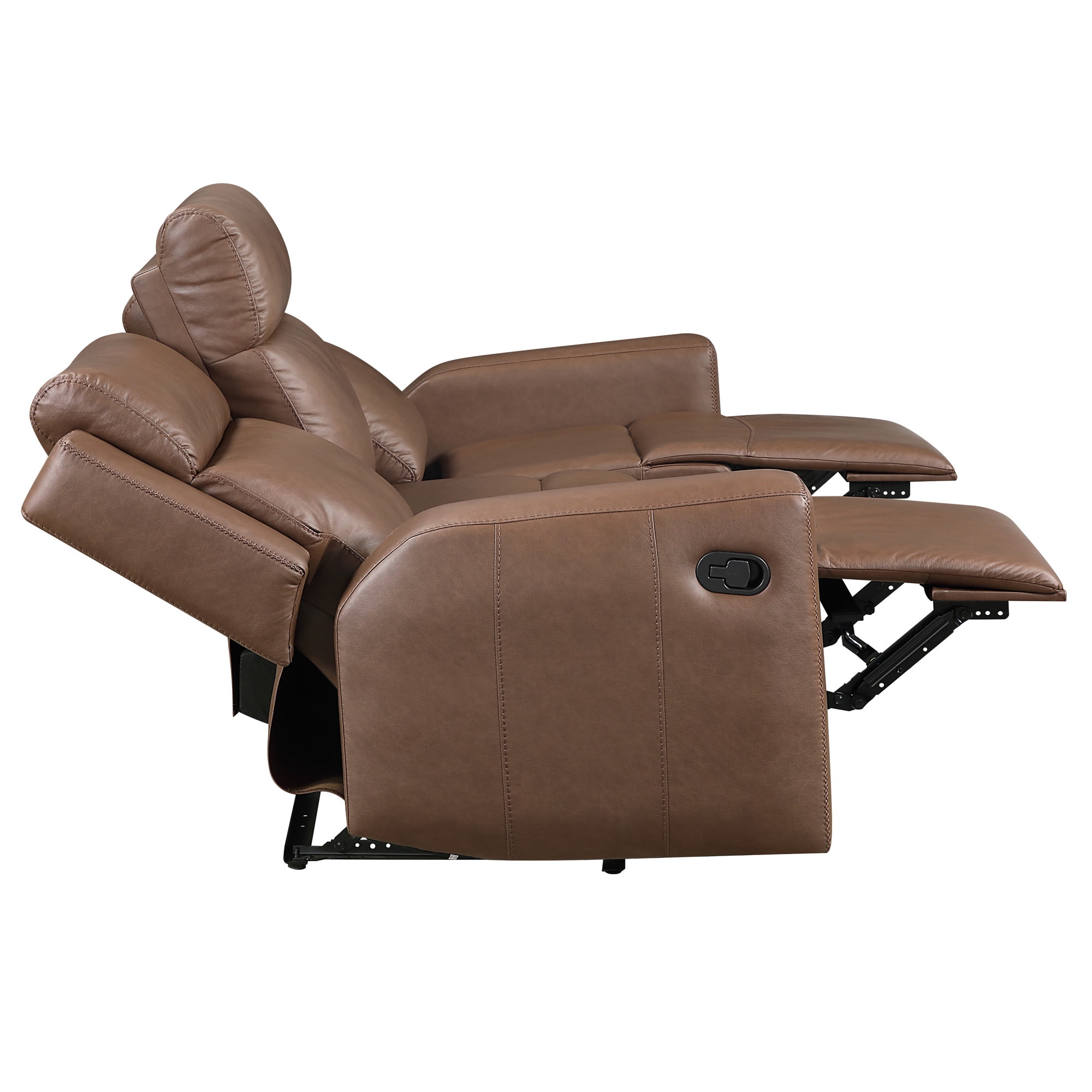 Steve Silver Barron Manual Reclining 85 inch Wide Brown Sofa