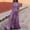 01 Purple, variant on Dresses for Women Plus Size Women Half Sleeve Striped Multicolor Loose Button Bohe Beach Long Robe Dress