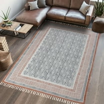 Casavani Indian Pure Cotton Kitchen Area Rug,Brown 2.6x10 feet