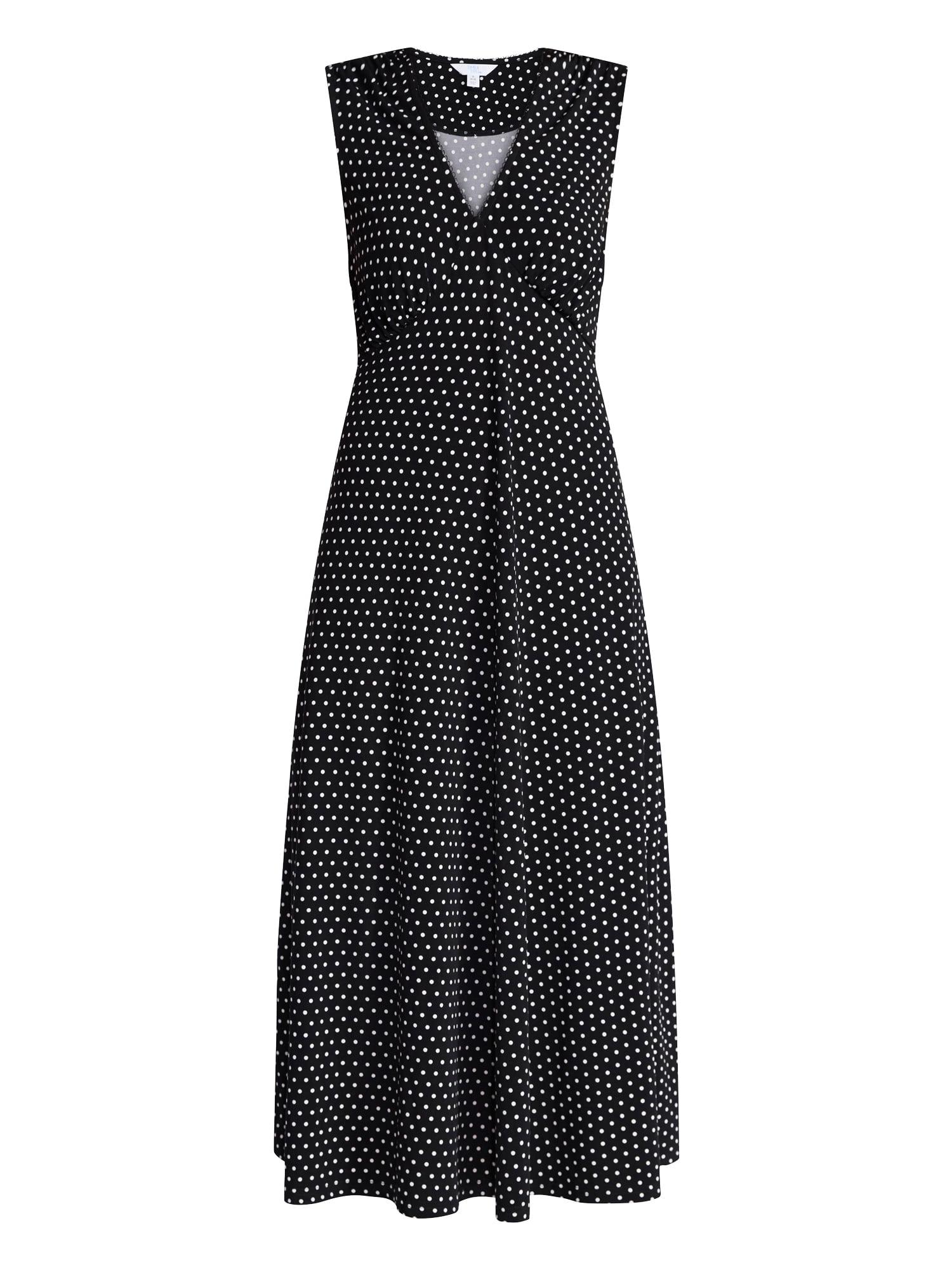 Time and Tru Women's Sleeveless V-Neck Printed Midi Dress, Sizes XS-XXXL