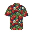 thumbnail image 3 of JUNZAN Strawberry2 Pattern Hawaiian Shirt for Men,Summer Beach Casual Short Sleeve Button Down Shirts-Large, 3 of 9