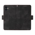 thumbnail image 3 of ELEHOLD For iPhone 11 Leather Wallet Phone Case, Embossed Diamond Folio Flip Cover, Card Holder Cash Slot, Stand Support, Wrist Strap Lanyard -Black, 3 of 10
