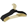 thumbnail image 2 of Simplify 6 Pack Velvet Hangers with Clips in Black, 2 of 4