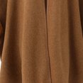 thumbnail image 4 of Fewfanhot Faux Fur Collar Wool Blend Cape Poncho, Buckle Closure Warm Wrap Coat for Women Fall Winter Daily Wear, 4 of 5