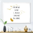 thumbnail image 3 of Designart 'Inspirational Quote On Gold and White' Traditional Framed Art Print, 3 of 4