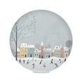 thumbnail image 2 of 15.4" Round Placemat Set of 1 Polyester Fabric Place Mats Non-Slip Dining Kitchen Table Mats for Kitchen Party Decor Winter Wonderland with Small Town, 2 of 5