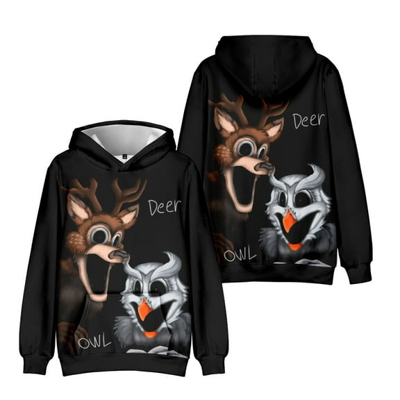 Boys 99 Nights In The Forest 3D Figure Hoodie Kids 99 Nights In The Forest Character Group Hoody