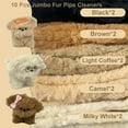 thumbnail image 4 of 10Pcs Pipe Cleaners Craft Thick Fur 39.37 Inches Coral Fleece Material Pipe Cleaners 5 Colors Large Long Fluffy Pipe Cleaners Great for a Gift Craft Cass Party, 4 of 6