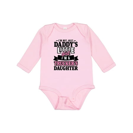

Inktastic Im Not Just Daddys Little Im a Truckers Daughter Gift Baby Girl Long Sleeve Bodysuit
