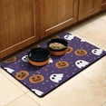 thumbnail image 3 of Happy Halloween Pumpkin Pet Food Mat Absorbent No-Slip 17x30 Inch Cat Food Mat Evil Pumpkin Ghost Dog Feeding Mat EcoFriendly Durable Pet Placemat, 3 of 7