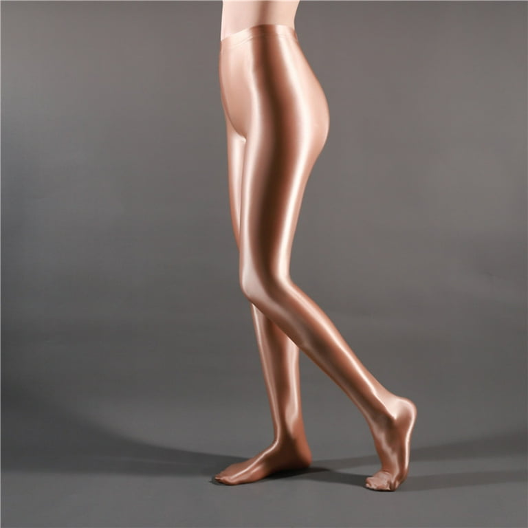 Women's High Waisted Yoga Leggings Ultra Thin Transparent Shiny Crotch  Dance Yoga Pants Large 