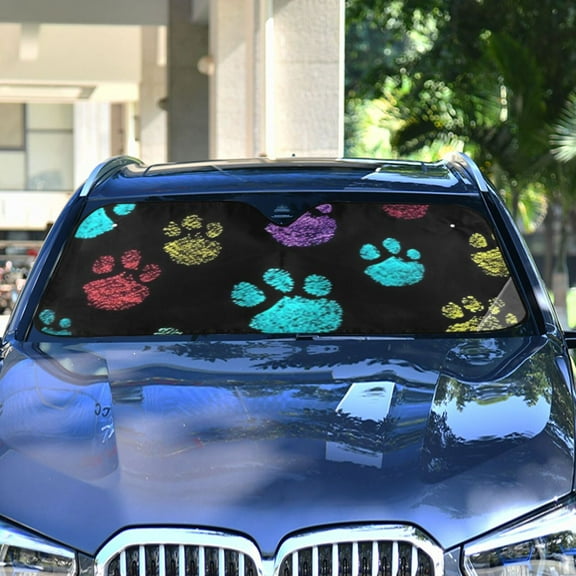 Dog Paws Or Claws Automotive Front Car Windshield Sun Shade Reflector Foldable for Front Fit for Cars Truck SUVs