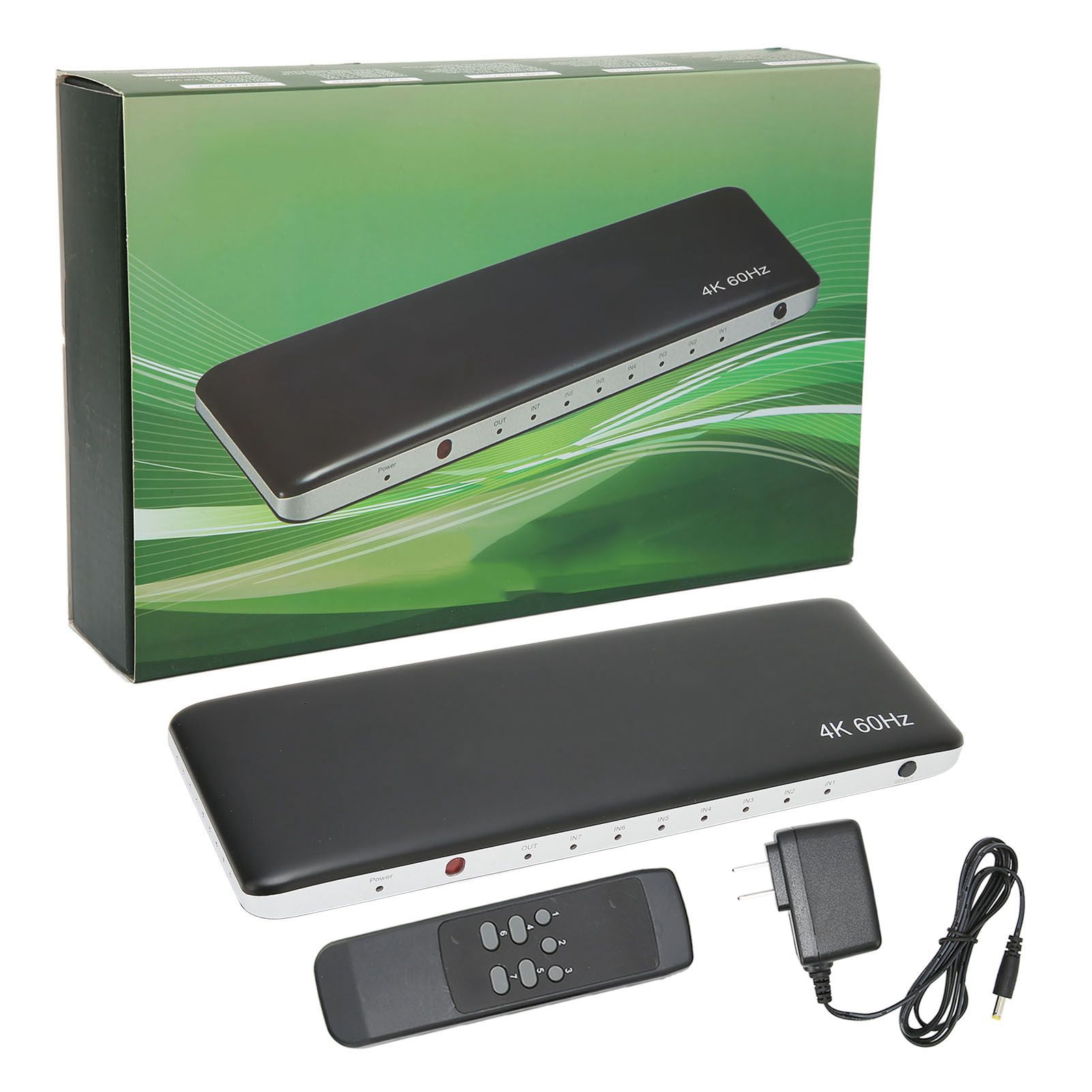 100240V, 7 In 1 Out Video Selector Switch Plug And Play Multi Format