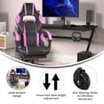thumbnail image 6 of Flash Furniture X40 Faux Leather High Back Gaming Chair with Footrest, 280 lb, Black/Purple, 6 of 9
