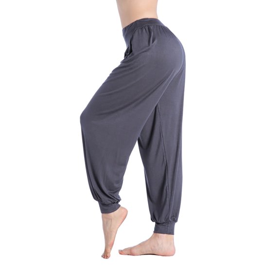 Women Yoga Pants Elastic Waistband Wide Leg Long Pants, Women High Waist Casual Trousers Yoga Pants