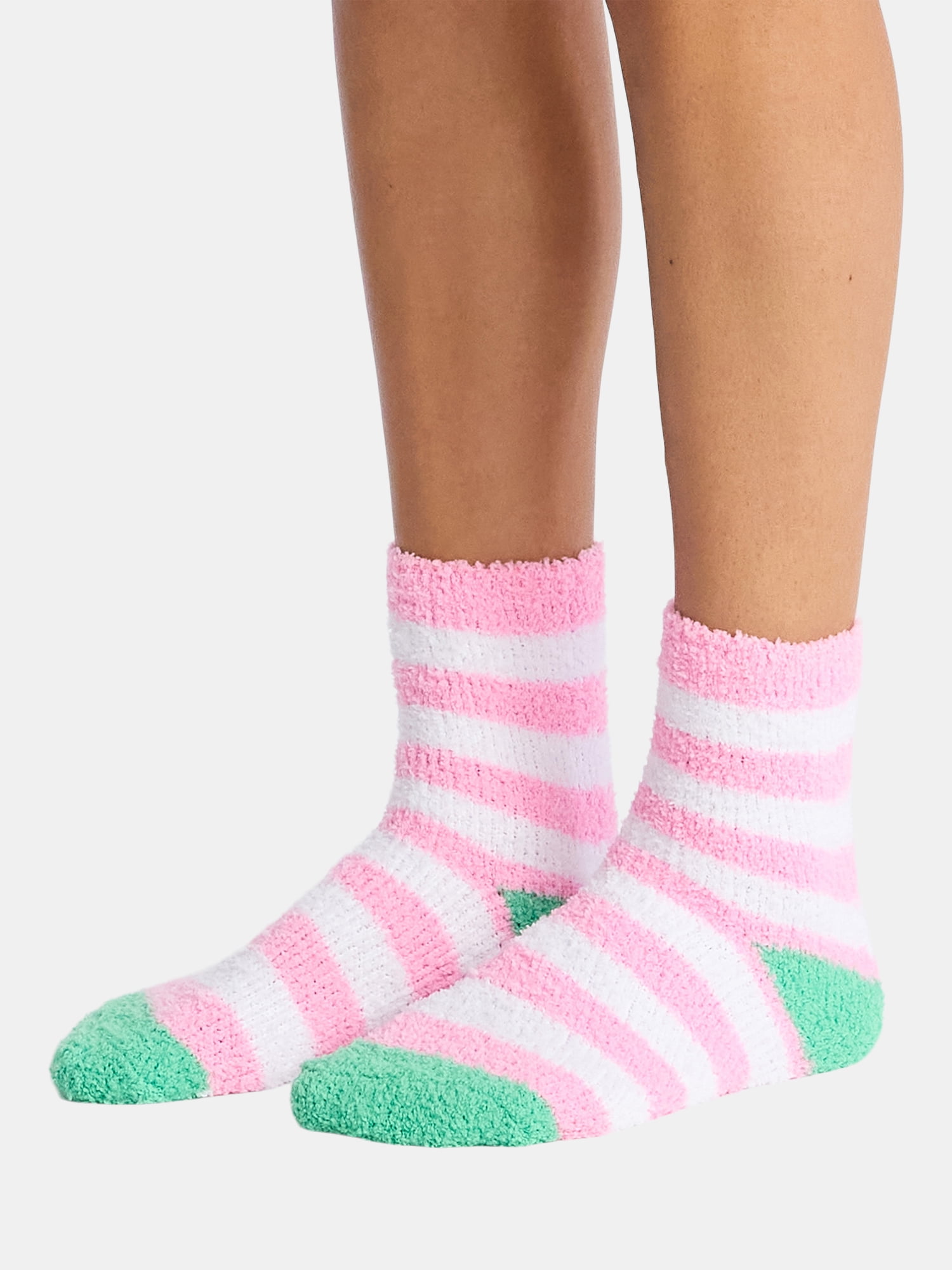 Hello Kitty Women's and Women's Plus Christmas Print Henley Sleepshirt and Plush Socks Set, 2-Piece, Sizes XS-3X