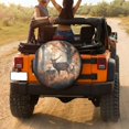 thumbnail image 3 of KAKALAD Autumn Deer Dreamy Misty Forests 07 Spare Tire Cover Universal Vehicle Accessories Buckle Car Tools 14”in, 3 of 6