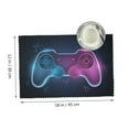 thumbnail image 2 of DouZhe Polyester Placemats Set of 4, Futuristic Games Neon Glow Gamepad Pattern Heat Resistant Place Mats for Dining Table, 12" x 18", 2 of 7